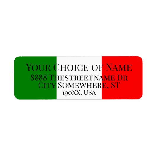 Italiaanse vlag Patriotic Italy Colors Etiket (Voorkant)