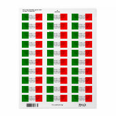 Italiaanse vlag Patriotic Italy Colors Etiket (Full Sheet)