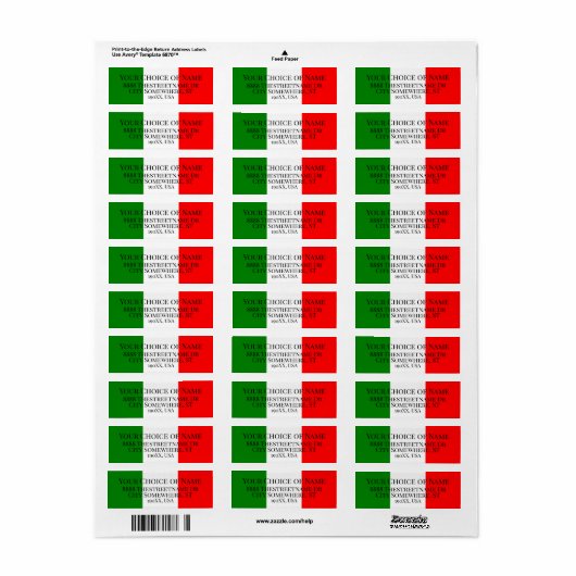 Italiaanse vlag Patriotic Italy Colors Etiket (Full Sheet)