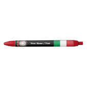 Italiaanse Vlag Pen, Italië / Gepersonaliseerd Zwarte Inkt Pen (Voorkant)