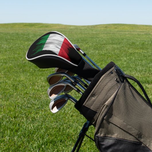 Italiaanse vlag, penseelstreek, nationale vlag golfheadcover (Insitu)