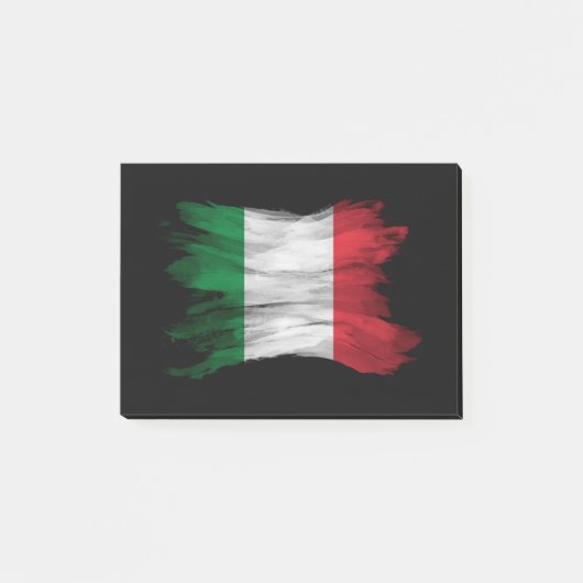 Italiaanse vlag, penseelstreek, nationale vlag post-it® notes (Voorkant)