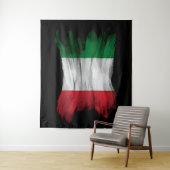 Italiaanse vlag, penseelstreek, nationale vlag wandkleed (In situ)