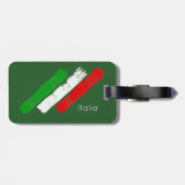 Italiaanse vlag.penseelstreken. naam .text. bagagelabel (Achterkant horizontaal)