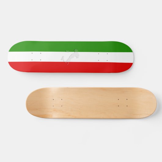 Italiaanse vlag persoonlijk skateboard (Horizontaal)
