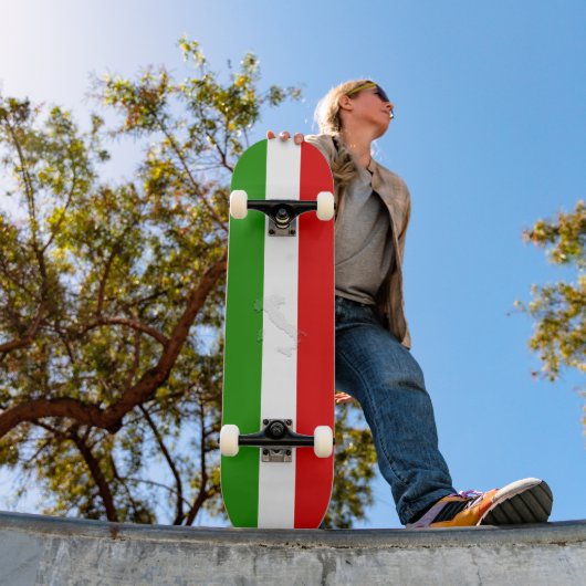 Italiaanse vlag persoonlijk skateboard (Buiten 1)
