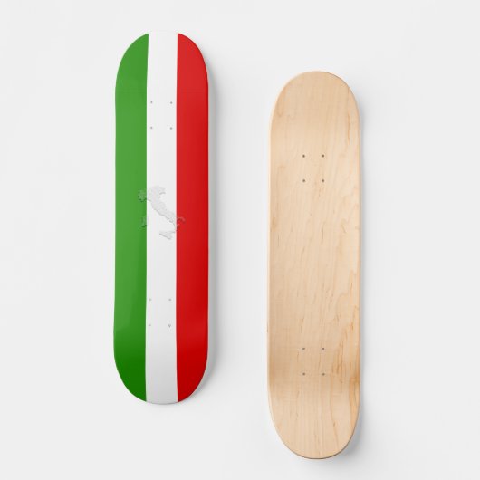 Italiaanse vlag persoonlijk skateboard (Voorkant)