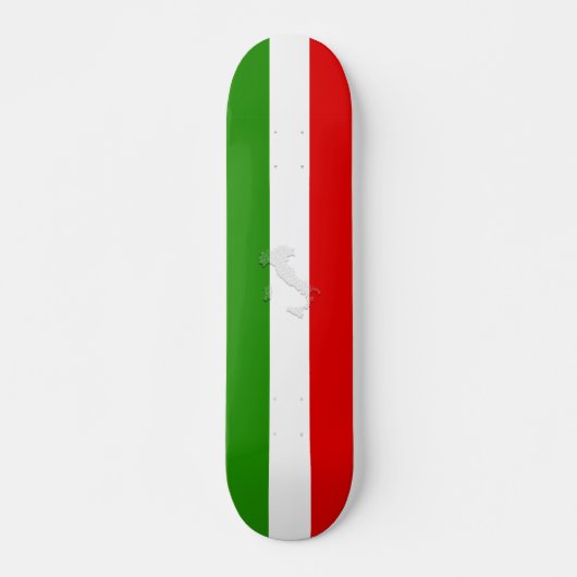 Italiaanse vlag persoonlijk skateboard (Voorkant)