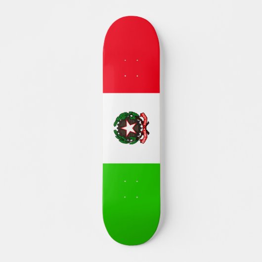 Italiaanse vlag persoonlijk skateboard (Voorkant)