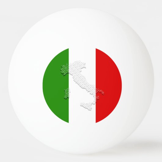 Italiaanse vlag pingpongbal (Voorkant)