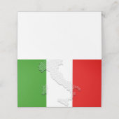 Italiaanse vlag plaatskaartje (Buitenkant ongevouwen)