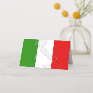Italiaanse vlag plaatskaartje
