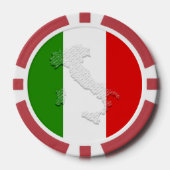 Italiaanse vlag poker chips (Voorkant)