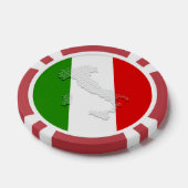 Italiaanse vlag poker chips (Enkel)