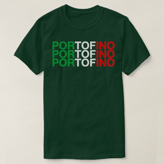 Italiaanse vlag PORTOFINO T-shirt (Design voorkant)
