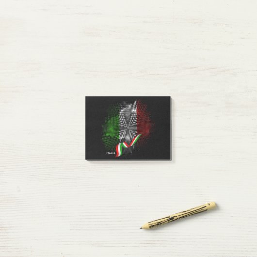 Italiaanse vlag post-it® notes (Op bureau)
