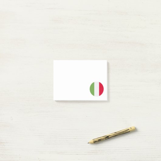 Italiaanse vlag post-it® notes (Op bureau)