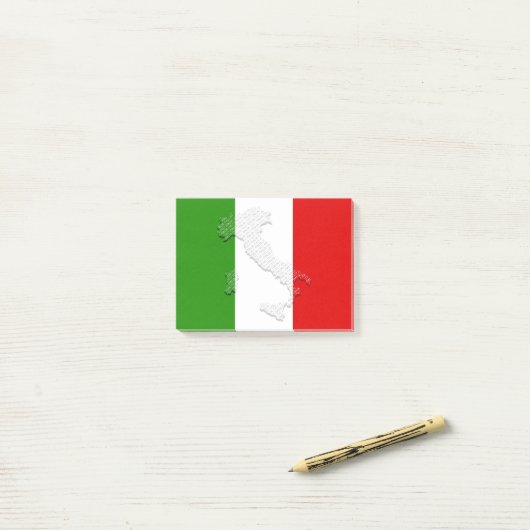 Italiaanse vlag post-it® notes (Op bureau)