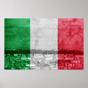 Italiaanse vlag poster