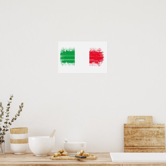 Italiaanse vlag poster (Keuken)