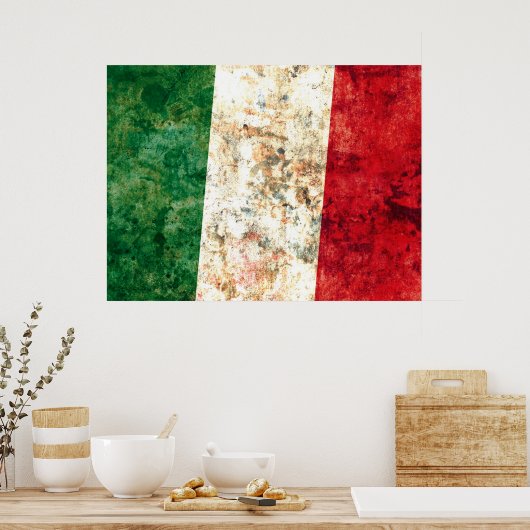 Italiaanse vlag poster (Keuken)