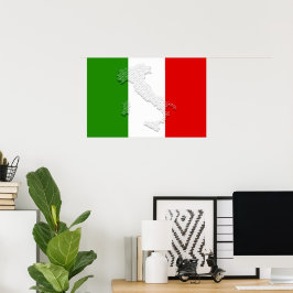 Italiaanse vlag poster