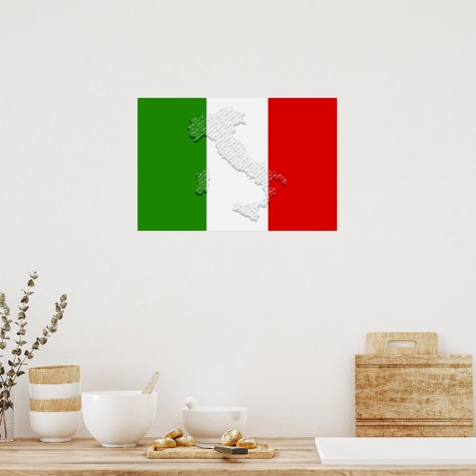Italiaanse vlag poster (Keuken)