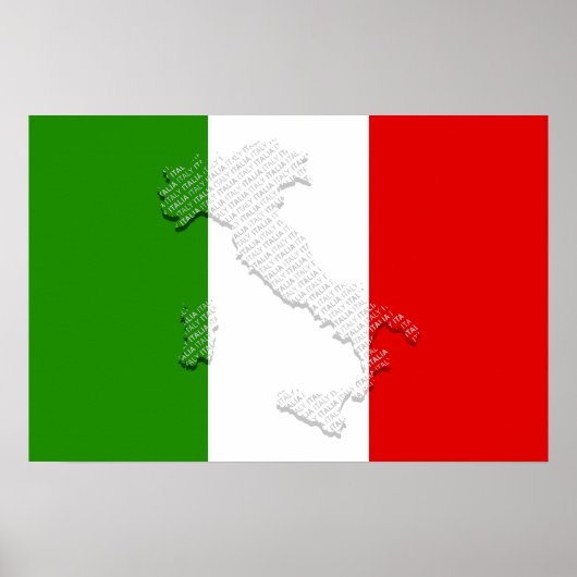 Italiaanse vlag poster (Voorkant)