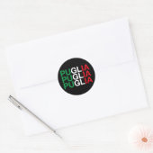 Italiaanse vlag PUGLIA Ronde Sticker (Envelop)