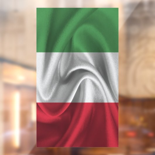 Italiaanse vlag raamsticker (Vel 2)