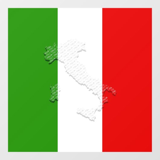 Italiaanse vlag raamsticker (Vel)
