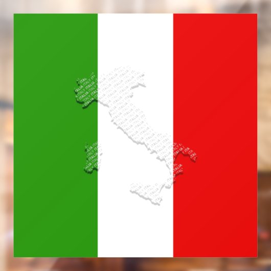 Italiaanse vlag raamsticker (Vel 2)