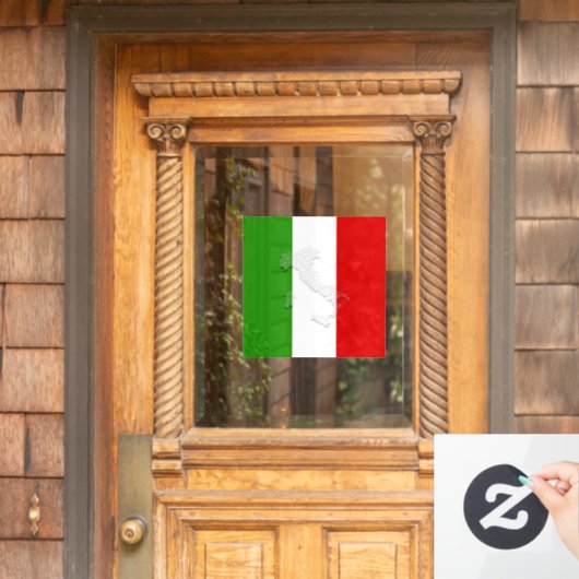 Italiaanse vlag raamsticker (Huis Deur)