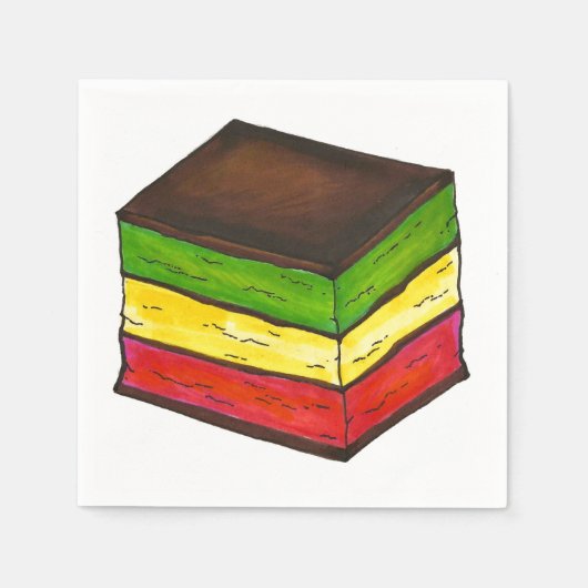 Italiaanse vlag Rainbow Seven Layer kerstkoekjes m Servetten (Voorkant)