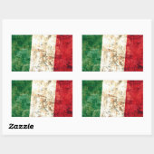 Italiaanse vlag rechthoekige sticker (Vel)