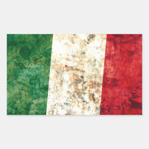 Italiaanse vlag rechthoekige sticker