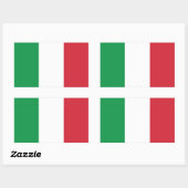 Italiaanse vlag rechthoekige sticker (Vel)