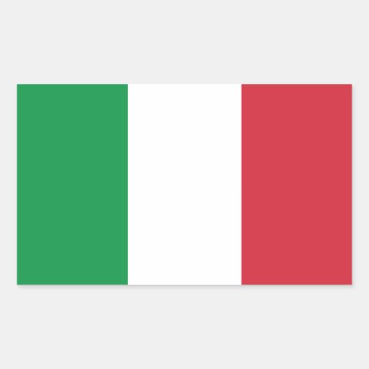 Italiaanse vlag rechthoekige sticker (Voorkant)
