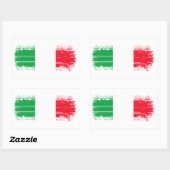 Italiaanse vlag rechthoekige sticker (Vel)
