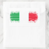 Italiaanse vlag rechthoekige sticker (Tas)