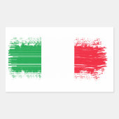 Italiaanse vlag rechthoekige sticker (Voorkant)