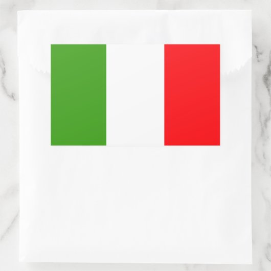 Italiaanse vlag rechthoekige sticker (Tas)