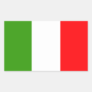 Italiaanse vlag rechthoekige sticker