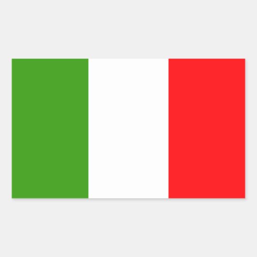 Italiaanse vlag rechthoekige sticker (Voorkant)