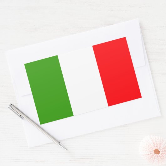 Italiaanse vlag rechthoekige sticker (Envelop)
