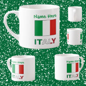 Italiaanse Vlag Republiek Dag Trots Persoonlijk Ca Espresso Kop