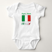 Italiaanse Vlag Republiek Dag Trots Persoonlijk Ca Romper (Voorkant)
