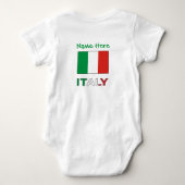 Italiaanse Vlag Republiek Dag Trots Persoonlijk Ca Romper (Achterkant)