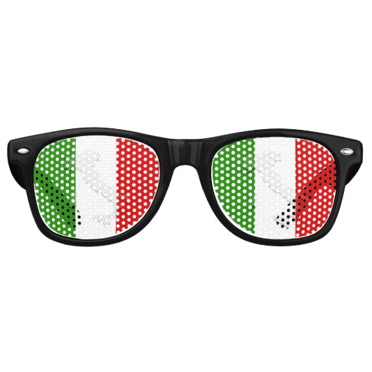 Italiaanse vlag retro zonnebril (Voorkant)
