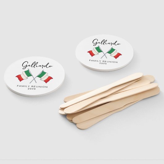 Italiaanse vlag reünie handwaaier (Niet-gemonteerd)